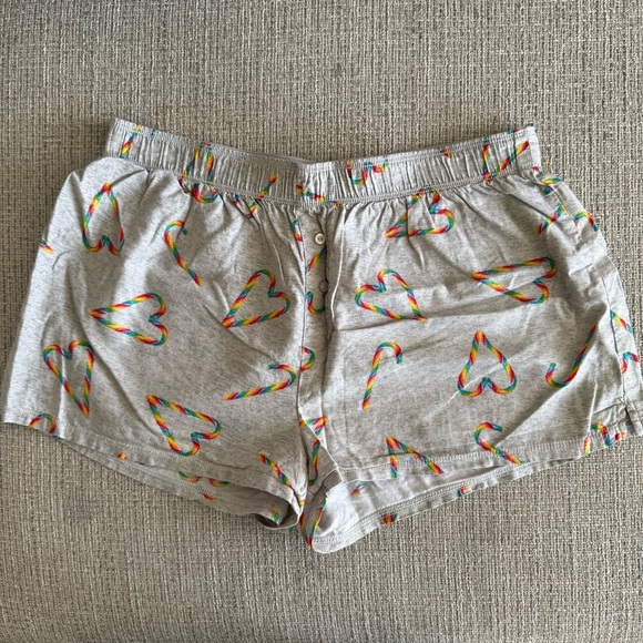 Victoria's Secret Gray Candy Cane Women's Shorts - Picture 1 of 4
